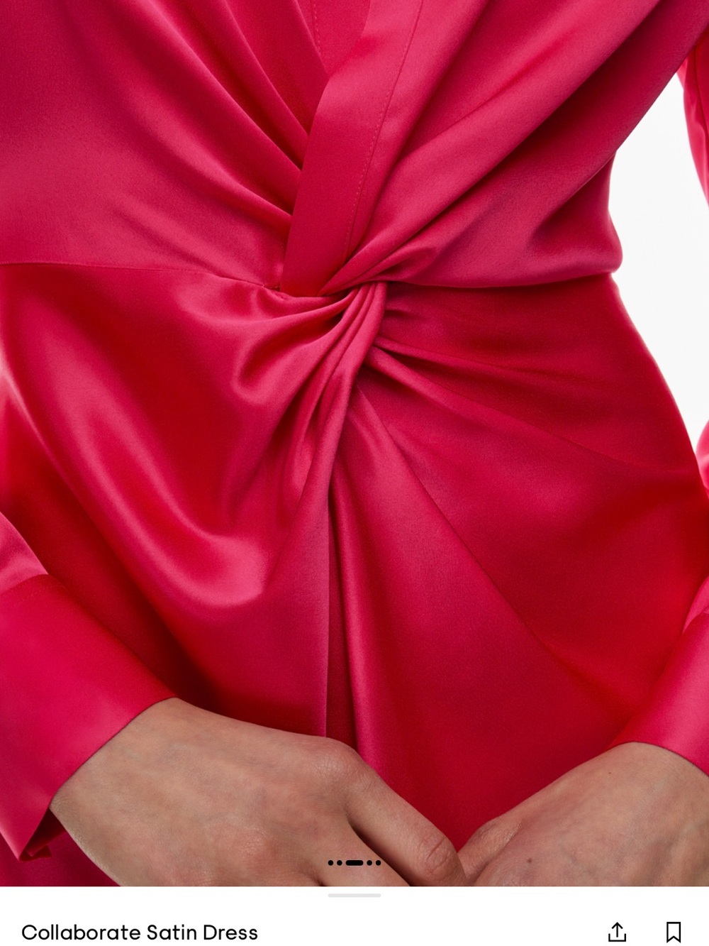 Aritzia Babaton Collaborate Satin Dress in Pink -  XS - Picture 11 of 14